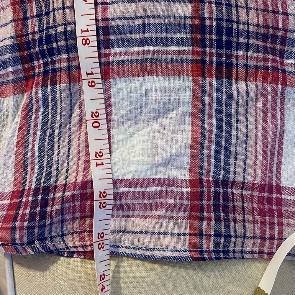 RAILS Women’s Charli Linen Pink and White Plaid Button Front Shirt S - Picture 7 of 10